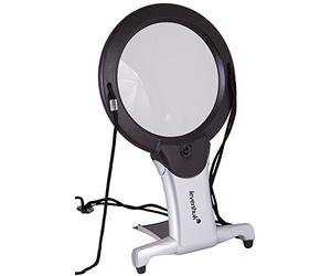 Lupa de Cuello Levenhuk Zeno Vizor N2 con Iluminación por LED, Incluye Correa y Soporte de Mesa