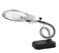 Lupa de Escritorio con luz LED, Plegable, 2,25 x 5 x, Brazo Giratorio Ajustable para Escritorio, Banco de Trabajo, Manualidades.