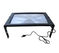 Lupa de Escritorio de Diseño de Mesa de Lupa A4 de Manos Libres Lupa de 3X con Luz USB 12LED Lupa de Escritorio para Leer Bordado Ancianos