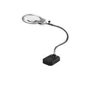 Lupa de escritorio HD Ciudadanos de edad avanzada Lectura 10X Lupa con luces LED Reparación de herramientas Artesanía