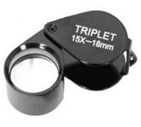 Lupa de impacto Triplet 15x18mm