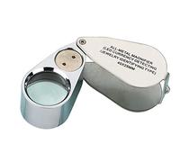 Lupa de Joyería 40X, Mini Lupa de Mano para Joyería, Lupa de Evaluación de Joyería de Identificación con Luz LED para Comprobar Dinero