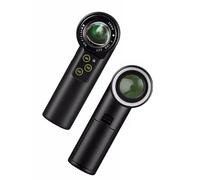 Lupa de joyería iluminada, Lupa de joyería HD de 10-30x con luz, Lupa en Forma de Anillo de Tres Fuentes, lámpara Ultravioleta de 375 NM/luz cálida de 4000 K/lámpara Blanca de 6500 K(15x)