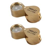 Lupa de joyero plegable portátil de 21 mm con aumento de 30X y 2 aumentos para oro