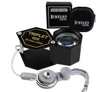 Lupa De La Joyería De La Ampliación 10x, Vidrio Acromático del Vidrio Óptico Acromático De La Lente del Triplete 20.5mm (Aluminio)