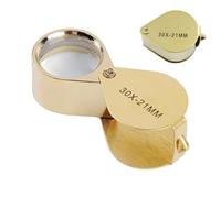 Lupa de lectura - 30x portátil impermeable de precisión | Vidrio de aumento para joyas monedas, joyas, sellos, pequeñas impresiones, oro, plata, uso en casa y oficina, tiendas y