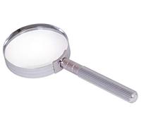 Lupa de Lectura Levenhuk Zeno Handy ZH19 Metálica y Ligera, con Mango, Ampliación de 5X y Diámetro de la Lente 60 mm