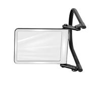 Lupa de lectura portátil con iluminación local recargable | Lente rectangular, uso portátil y para llevar en cuello, energía recargable incorporada para lectura y