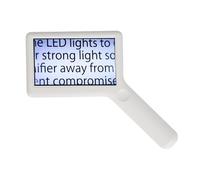 Lupa de Lectura Portátil, Lupa de Mano con Luz, Lupa de Lectura Rectangular 3/5/10X con 1 MP 6 Luces para Personas Mayores, Periódicos, Libros