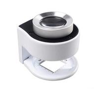 Lupa de mano 30X con 3 luces LED, perfecta para leer textos finos, inspección de joyas y otros usos (blanco)