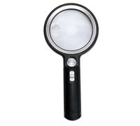 Lupa de Mano 5X, 13X, 20X con 30 Luces LED y luz UV, Lupa de inspección Grande de 3,5 Pulgadas para Lectura, Monedas, Joyas y Asistencia para la Baja visión