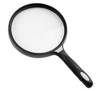 Lupa de mano con lente grande de 130 mm, 2,5 aumentos, para lectura, periódico, mapa, vidrio, mango ergonómico para personas mayores