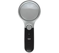 Lupa de Mano LED, Aumento de 2X, luz Brillante, diseño portátil, Ideal para Lectura, Manualidades y reparación de Objetos pequeños.