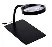 Lupa de Mano, Lupa de 36 LED con Soporte, Aumento 3X-10X, Manos Libres for Lectura y Manualidades
