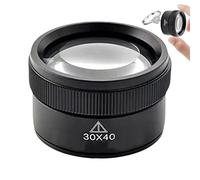 Lupa de monedas, lupa de joyería | Lente de aumento 30X - Lupas ópticas de 30x40mm, lupa de lectura portátil, pequeña lente de aumento de microscopio para sellos de joyero,