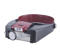 Lupa de montaje en cabeza con luz LED, lupa para diadema, gafas de cristal con manos libres con luz para trabajo cercano