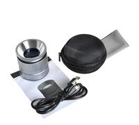 Lupa de ojo con luz LED 10X Lupa de cristal para inspección de monedas de joyería, lente de mano, lupa de sello