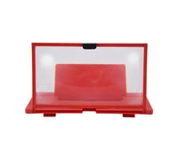 Lupa de Pantalla de TeléFono MóVil 12 Pulgadas 3D HD Video Amplificador Soporte con Juegos PelíCulas Soporte de Escritorio Plegable Rojo
