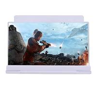 Lupa de Pantalla de teléfono móvil de 14 Pulgadas, Amplificador de Pantalla de proyector de teléfono móvil antirradiación con Zoom Libre 3D HD, para películas/vídeos/Juegos(Blanco)
