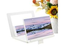 Lupa de pantalla para teléfono móvil - Proyector de aumento para smartphone HD 3D de 12 pulgadas, soporte plegable con espejo de maquillaje | Ángulo ajustable para películas, vide