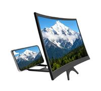 Lupa de pantalla para teléfono móvil | Proyector plegable curvo de 12 pulgadas | Soporte amplificador de video 3D HD | Para personas mayores, para ver videos, noche de cine, viajes, descanso, fiesta