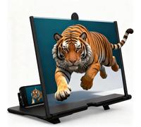 Lupa de pantalla versión 2026 | Proyector 3D HD para móvil, películas y juegos | Amplificador ajustable