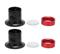 Lupa de Reloj de 2 Uds, Lupa de Joyero con Lupa 3x, Lupa de Lupa de Joyería, Lupa de Relojero, Bordes Redondeados, Carcasa de Aleación de Aluminio, Lupa de Ojo de Vidrio para Reparación