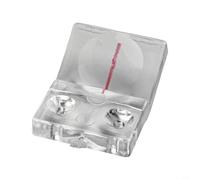 Lupa deflector para sierra de mesa deslizante con marcador de línea roja, compatible con máquinas de carpintería de bandas de borde, 6 opciones de tamaño, incluyendo 25 mm 1 H (32 mm, 2 agujeros)