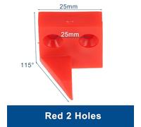 Lupa deflector para sierra de mesa deslizante y máquinas de bandas de bordes para mejorar la precisión de lectura de escala (rojo 2 agujeros)
