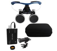 Lupa Dental 3.5X, Lupa Binocular, Lupa Portátil, Lupas Dentales con Luz LED, Distancia De Trabajo: 320 Mm-420 Mm, para Odontología, Joyería Y Aficiones. Blue1
