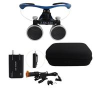 Lupa Dental De 3,5 Aumentos con Luz LED, Binocular (Distancia De Trabajo: 320-420 Mm), Portátil, Campo De Visión: 60 Mm Blue1