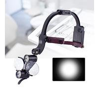 Lupa Dental De 3,5 Aumentos, Faro LED Dental De 5 W con Caja De Almacenamiento, Equipo De Laboratorio Binocular De Aumento para Otorrinolaringología, Estomatología, Sutura De Desbridamiento