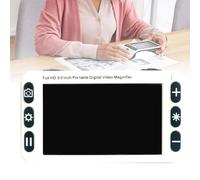 Lupa electrónica digital de 5 pulgadas, zoom de 2X-48X, lupa de video digital portátil, pantalla LCD, ayuda de video para personas con discapacidad visual, baja visión, daltonismo, ambliopía,White