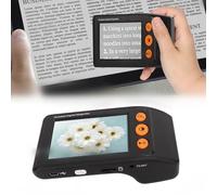 Lupa Electrónica HD con Pantalla LCD 3.5 Pulgadas, Ampliación Digital 2x-25x para Baja Visión, Portátil con Zoom Ajustable y Lectura de Texto (Blanco)