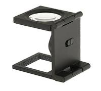 Lupa Esencial de Precisión, Lupa Cuentahilos 10X Plegable con de Metal con Alta Precisión con Iluminación de Escala y Batería Cuentahilos para Textil Joyería Optica Monedas Sellos