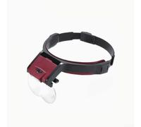 Lupa Frontal con LED Ajustable 4 Aumentos Acrílico Lupa Frontal | LED desmontable ángulo ajustable, correas cómodas, plástico y metal , visión clara para baja luz