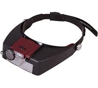 Lupa Frontal Levenhuk Zeno Vizor H2 con Varios Niveles De Aumento, Iluminación por LED, Lente Adicional Plegable y Banda Ajustable para la Cabeza