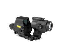 Lupa G43 3X y Gen2 558 Combo con soporte FTC y elevador de punto rojo, altura de línea central de 2.25 pulgadas, mejorada 558: vidrio de alta transmisión, función NV, transparente en luz fuerte, de