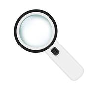 Lupa grande de mano EVTSCAN 30X con 12 luces LED para la degeneración macular, lectura, soldadura, inspección de personas mayores