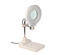 Lupa HD con luz y soporte, cómoda lupa LED, lámpara de escritorio, lupa para leer y reparar lupas Aqiong