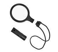 Lupa iluminada - Lente de uso del cuello de aumento 5x 10x | Vidrio de lectura portátil recargable con 3 modos de iluminación para joyas, monedas, artesanía, pintura y pintura