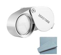 Lupa Joyero, 30x Lupa de Bolsillo, Lupa de Aumento de Cristal 30 x 21 mm Joyería Antigüedades Lente Ocular, Lupa Botánica 30x, Lupa Relojera, Lupa Joyero Profesional, Jewlers Lupa