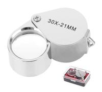 Lupa Joyero,30X Metal Lupa de Bolsillo Plegable con Gran Aumento con Caja de Almacenamiento Relojero Profesional Lupas para Joyas Monedas Sellos Antigüedades Lectura Costura Electrónica