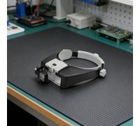 Lupa LED ajustable con lentes abatibles de 1.5x a 8x para trabajos de precisión manos libres, evaluación de joyas y proyectos de reparación electrónica
