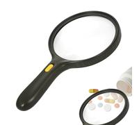 Lupa LED de 138 mm con luz, Lupa de Lectura portátil 5X 15X para Personas Mayores, iluminada con Lente Grande para Libros, periódicos, Manualidades, Costura, Impresiones pequeñas