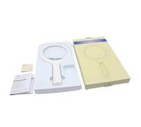 Lupa LED de mano con luz fría y cálida, mango ergonómico para joyería, lectura, manualidades, trabajo, lente acrílica, portátil, herramienta óptica, lupa portátil con doble fuente de luz