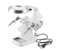 Lupa LED para soldadura, lupa multifuncional para soldadura, lupa de escritorio con rotación de 360 ° para trabajos de reparación de ensamblajes de soldadura