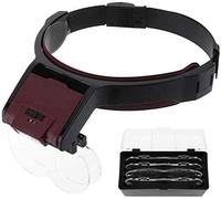 Lupa Lupa Diadema Lámpara Manos Libres Lupa Ajustable para Hobby Electricistas Joyeros Costura Artesanía Belleza y Ancianos 2 Piezas Lupa portátil Interesting