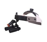 Lupa Magnificadora 6x con Luz LED, Lente Óptica Ajustable, Gafas Dentales Montadas en Cabeza para Trabajo Cosmético, ORL, Oftalmología y Cuidado de la Piel