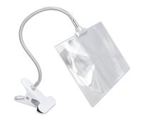 Lupa Manos Libres 4X, Lupa de Página Grande de 5,71 X 10,04 Pulgadas para Lectura Lupa de Cuello de Cisne Flexible para Reparación de Desgaste del Cuello Costura Ancianos con